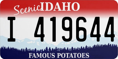 ID license plate I419644