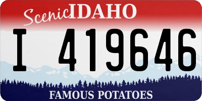 ID license plate I419646