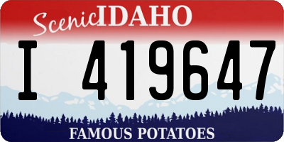 ID license plate I419647