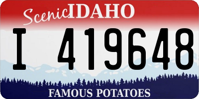 ID license plate I419648