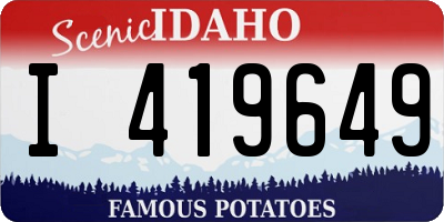 ID license plate I419649