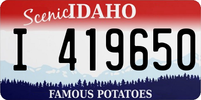ID license plate I419650