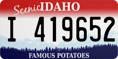 ID license plate I419652