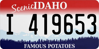 ID license plate I419653