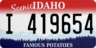 ID license plate I419654