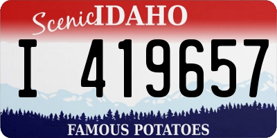 ID license plate I419657