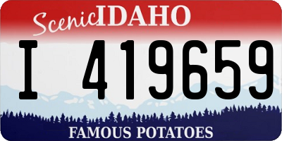 ID license plate I419659