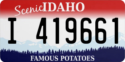 ID license plate I419661