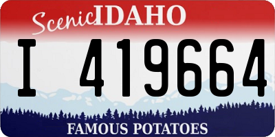 ID license plate I419664