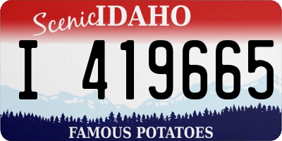 ID license plate I419665