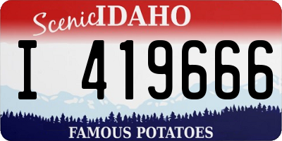 ID license plate I419666