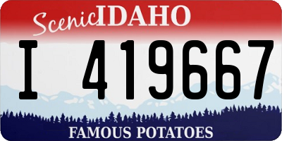 ID license plate I419667