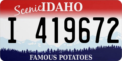ID license plate I419672