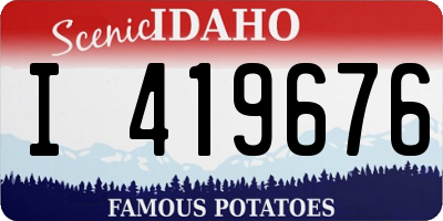 ID license plate I419676
