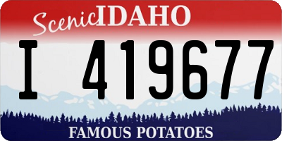 ID license plate I419677
