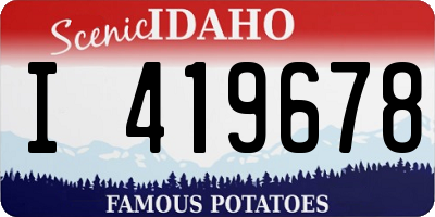 ID license plate I419678