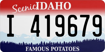 ID license plate I419679