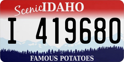 ID license plate I419680