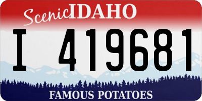 ID license plate I419681