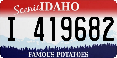 ID license plate I419682