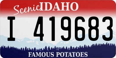 ID license plate I419683