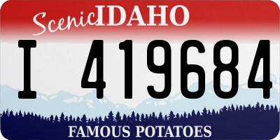 ID license plate I419684