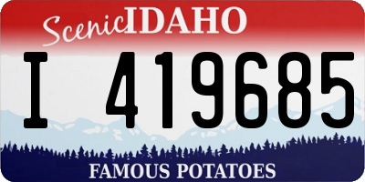 ID license plate I419685