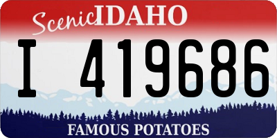 ID license plate I419686
