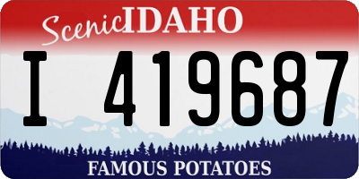 ID license plate I419687