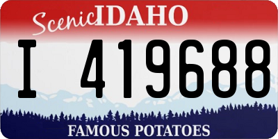 ID license plate I419688