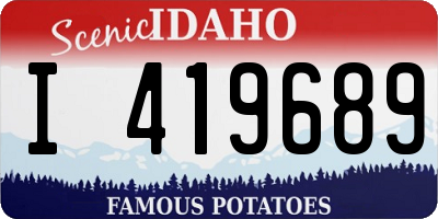 ID license plate I419689