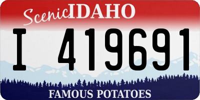 ID license plate I419691