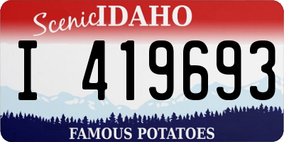 ID license plate I419693