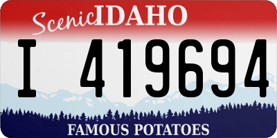 ID license plate I419694