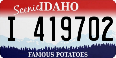 ID license plate I419702