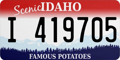 ID license plate I419705