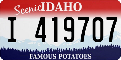 ID license plate I419707