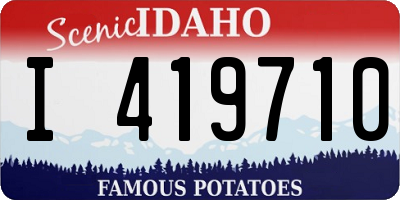 ID license plate I419710