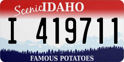 ID license plate I419711