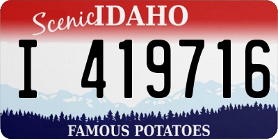 ID license plate I419716