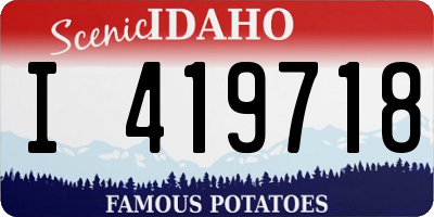 ID license plate I419718