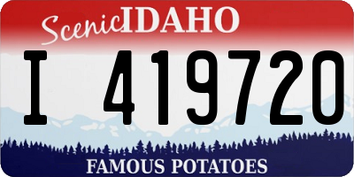 ID license plate I419720
