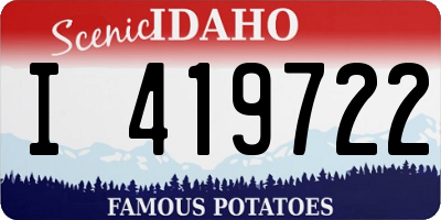 ID license plate I419722