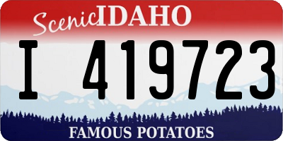 ID license plate I419723