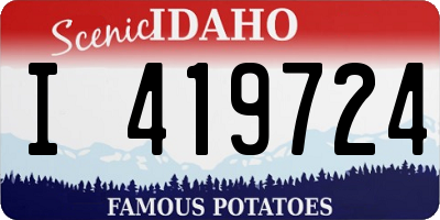 ID license plate I419724