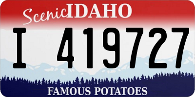 ID license plate I419727