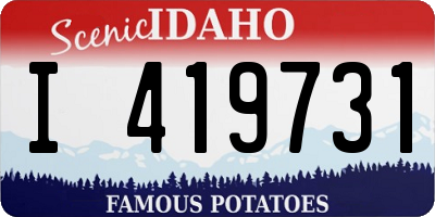 ID license plate I419731