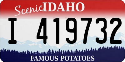 ID license plate I419732