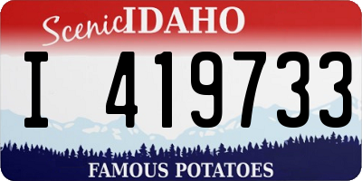 ID license plate I419733