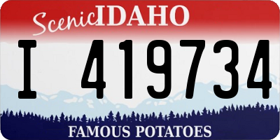 ID license plate I419734